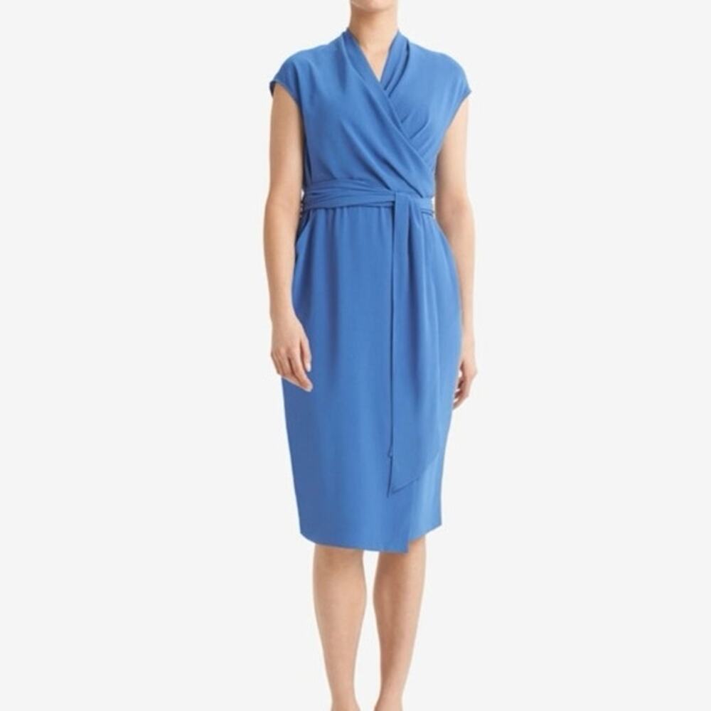 M.M. LaFleur The Hailey Dress Soft Wave Cerulean Blue